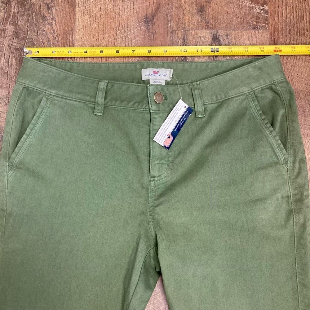 Vineyard Vines Women's Skinny Utility Chino Pant Army Green Back Cargo Pockets 8 - Picture 6 of 10